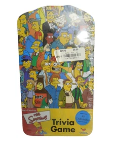 The Simpsons Trivia Game Tin Box - Cardinal 2003 - New Sealed - Picture 1 of 6