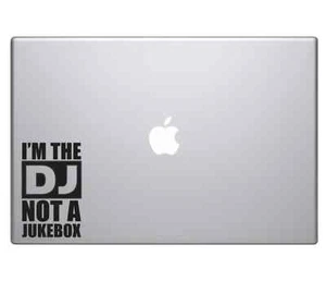 I'm The DJ Funny Macbook Pro Air Keyboard Sticker Decal iPad Turntable Jukebox - Picture 1 of 2