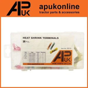 36 x verschiedene elektrische Draht Kabelklemmen Crimpverbinder Heat Shrink - Bild 1 von 4