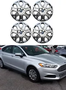 Set/4 16" Chrome Wheel Covers Full Rim Hub Caps for 2012 2013 2014 Ford Focus - Picture 1 of 2