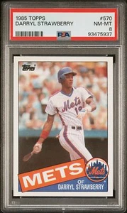 Darryl Strawberry PSA 8 1985 Topps #570 New York Mets - Picture 1 of 2