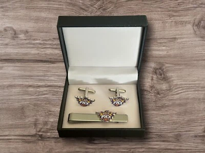 Phoenix Suns Cufflinks, Tie Clip, Or Complete Set Foto 1 de 4
