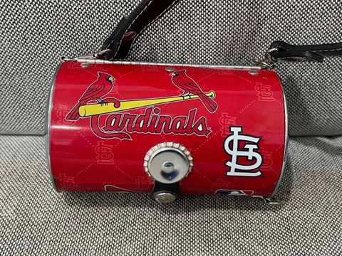Little Earth Littleearth MLB St. Louis Cardinals Metal Purse w/ COA Cover