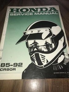Factory OEM Service Manual for Honda CR80R 1985-1991 - Picture 1 of 3