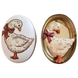 Vtg 80s Country Goose Tin With Ornament Inside GCI Gift Concepts International - Picture 1 of 4