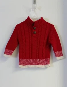 Cherokee Jungen Pullover Zopfmuster Babyrot Größe 12 M - Bild 1 von 6