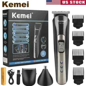 Kemei Professional Hair Clippers Cordless Trimmer Beard Cutting Machine Barber - Picture 1 of 12