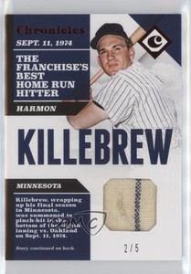 2017 Panini Chronicles Swatches Red /5 Harmon Killebrew #CS-HK HOF