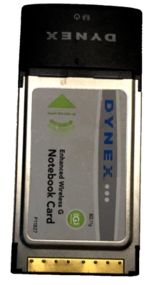 Dynex DX-EBNBC Enhanced Wireless G Notebook Card PCMCIA WIFI 802.11G LAPTOP Card - Image 1 of 2
