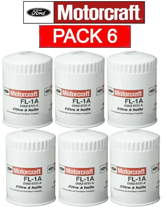 JUEGO 6 para filtro de aceite Ford Motorcraft FL1A - D9AZ-6731-A Foto 1 de 1