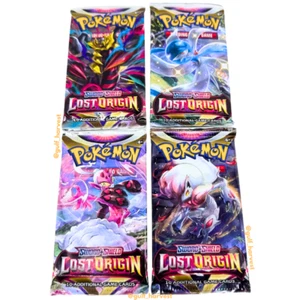 Pack Art Set of (4) Pokemon TCG Sword & Shield Lost Origin Booster Packs - NEW - Picture 1 of 4