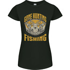 Gone Hunting Then Fishing Funny Hunter Womens Petite Cut T-Shirt