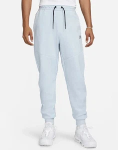 NIKE Tech Fleece Pantaloni Jogger Felpa Blu Celestino DQ4316-441 Uomo Taglia S - Foto 1 di 7