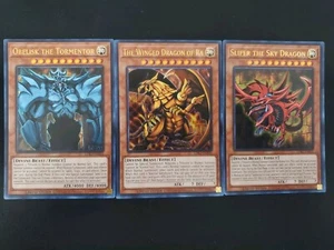 Yu-Gi-Oh! Egyptian god cards Ra, Obelisk, slifer LDK2-EN501 Ultra Rare Nm - Picture 1 of 2