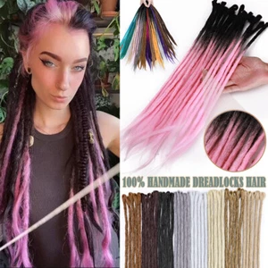 60cm Dreadlocks Hair Extension Braid Handmade Kunsthaar Zöpfe Haarverlängerungen - Bild 1 von 28