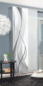 Schiebegardine "CARLISLE", blickdichter Dekostoff, 245 x 60 cm, in 4 Farben - Bild 1 von 1