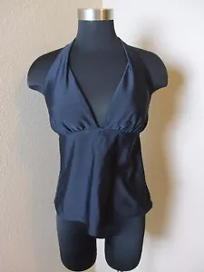 Paula Hermanny Vix Tankini Swim Top Padded Black Size 10 - Picture 1 of 5