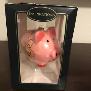 Piggy Bank By Inspirations Don’t Break The Bank Christmas Ornament New In Box - Picture 1 of 10