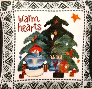 Warm Hearts - Snowman with Trees and Gifts - Cross Stitch Chart - Bild 1 von 3