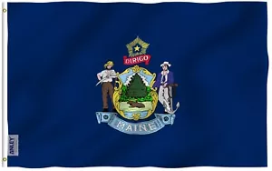 Anley Fly Breeze 3x5 Fuß Maine Staatsflagge, Maine ME Flaggen Polyester - Bild 1 von 6