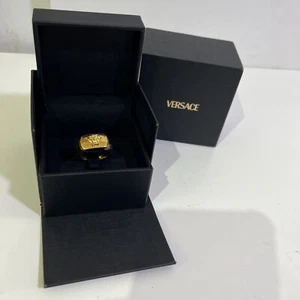 Men’s Versace Size 25 Medusa Gold Ring - Picture 1 of 9