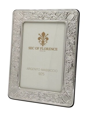 CORNICE PORTAFOTO in ARGENTO MASSICCIO 925 1019/9×13 new - Immagine 1 di 4