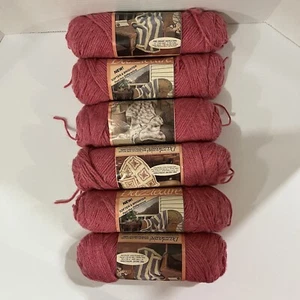 Caron Dazzleaire Yarn H2260 4ply lot 6 Skeins 3 Oz 2865 dark country Rose - Picture 1 of 8