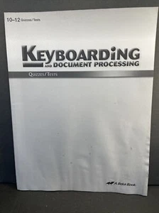 ABEKA Homeschool Keyboarding and Document Processing Quizzes/Test Key Book - Picture 1 of 9