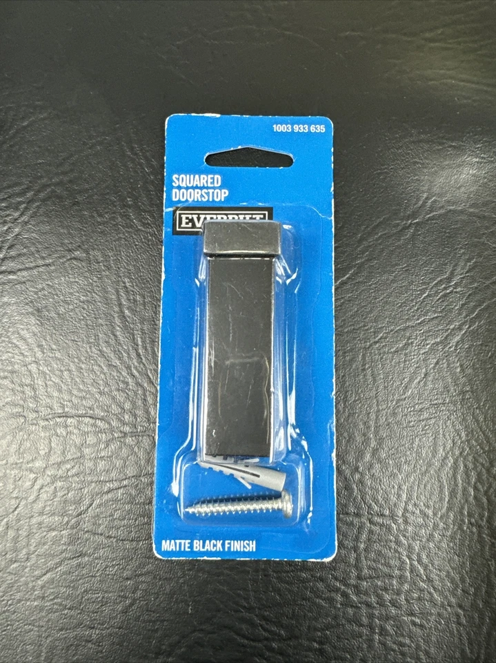 3 EVERBILT Squared Doorstop Matte Black Finish #1003 933 635 Door Stop-BL9