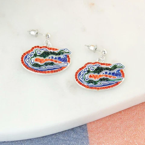 FLORIDA GATORS Earrings Crystal, Jewelry, SPARKLE & SHINE, College Football Cover