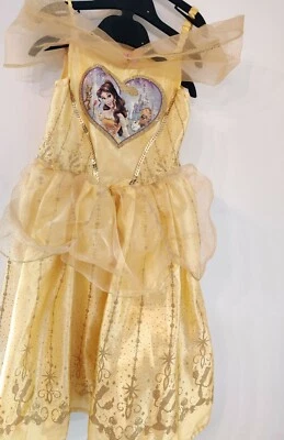   DISNEY PRINCESS DRESS SIZE 3-4 YEARS  YELLOW 74% POLYESTER - image 1 of 4