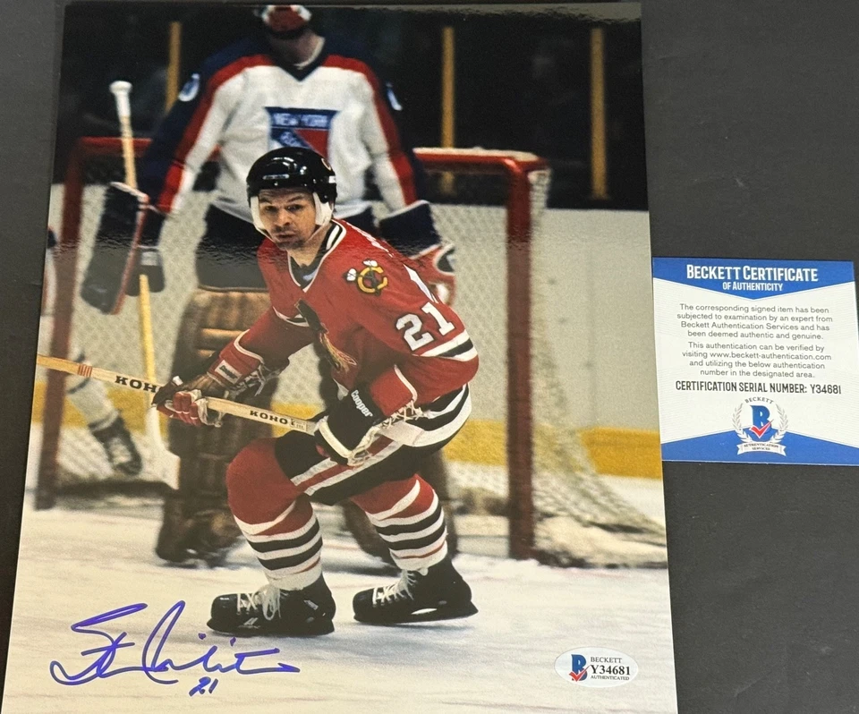Stan Mikita Chicago Blackhawks autografiado firmado 8x10 Beckett certificado de autenticidad - Foto 1 de 1