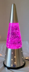 Vintage 90s Lava Lite Motion Glitter Lamp Starlight Base Purple Wizard Star Moon - Picture 1 of 18