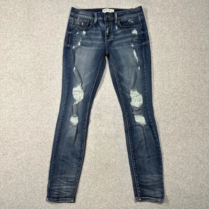 Mudd Jeans Damen 9 Low Rise Skinny FLX Stretch Junior Distressed Medium Wash - Bild 1 von 8