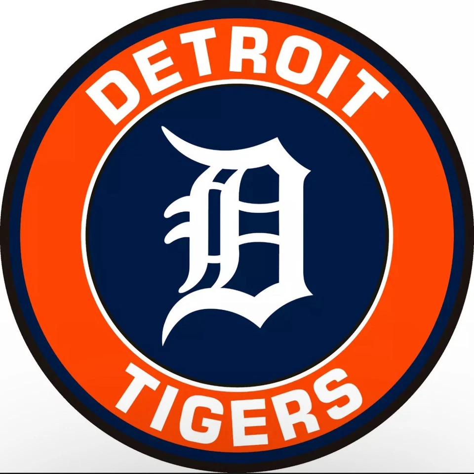 SCCS Detroit Tigers Circle Logo - Die Cut All Weather Vinyl Decal MLB Multiple Sizes