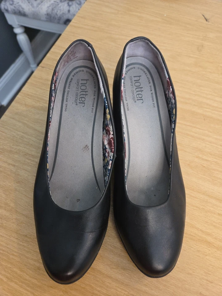 ZAPATOS DE CUERO HOTTER 'ANGELICA' US 9.5 UK 7.5 EUR 41.5 EN NEGRO  Foto 1 de 4