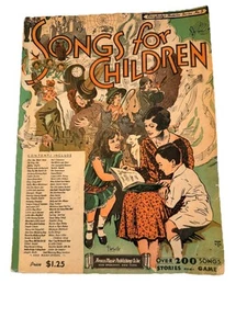 Vintage Lieder für Kinder Notenbuch über 200 Lieder Geschichten & Spiele Amsco Musik - Bild 1 von 4