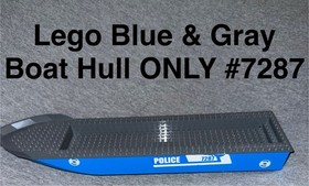 BOAT HULL ONLY Vintage Retired LEGO City #7287 Police Blue Ship REPLACEMENT PART
