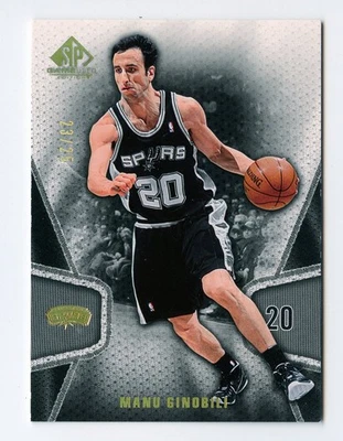 H956 MANU GINOBILI 2007-08 SP JUEGO USADO ORO 23/25 #85 SPURS RARO SP Foto 1 de 2