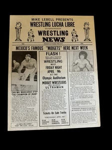 1982 Olympic Auditorium Lucha Libre Wrestling Program Mil Mascaras Iron Sheik - Bild 1 von 2