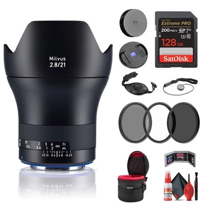 Lente Zeiss Milvus 21 mm f/2,8 ZE para Canon EF (2096-549) + Kit avanzado Foto 1 de 4