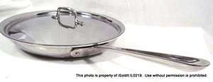 ALL-CLAD STAINLESS STEEL SKILLET PAN W/ LID 12" D3 No. 2722010-01 Frying Saute - Foto 1 di 5
