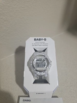 Casio Baby G BG169R/3252 Clear With White Face Tin Box and papers Brand New - Image 1 of 4