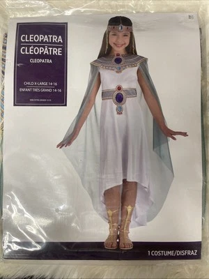 Cleopatra Reina Egipcia Traje Blanco Halloween Niño Disfraz XL 14-16 Foto 1 de 2