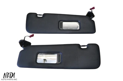 2011 2012 2013 BMW E93 328I 335I FRONT LEFT & RIGHT BLACK SUNVISOR PAIR OEM - Изображение 1 из 4