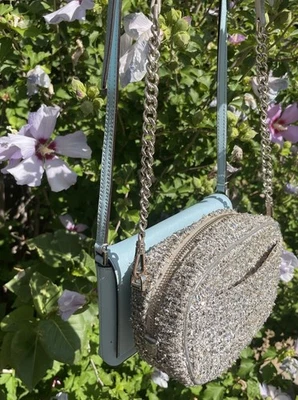 Kate Spade камеры Серебряный мульти металлический твид ткани маленькая сумка через плечо и лот 2 - Изображение 1 из 4