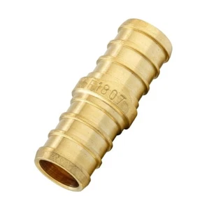 EFIELD 3/8" Pex Straight Coupling Crimp Brass Fittings Lead Free Free Shipping - Picture 1 of 8