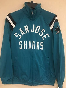 Giacca da pista San Jose SHARKS full zip - giacca da pista colore verde acqua - licenza NHL - Foto 1 di 11