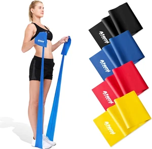 Black Exercise Bands for Physical Therapy, Fitness, Yoga, Pilates - Picture 1 of 12