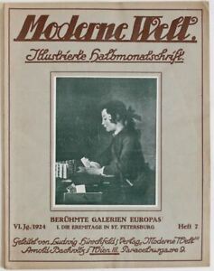 Die moderne Welt, 1924 Art Deco magazine, famous photographers, fashion ill.